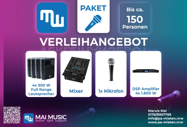Verleihangebot Paket Moderation für bis ca. 150 Personen